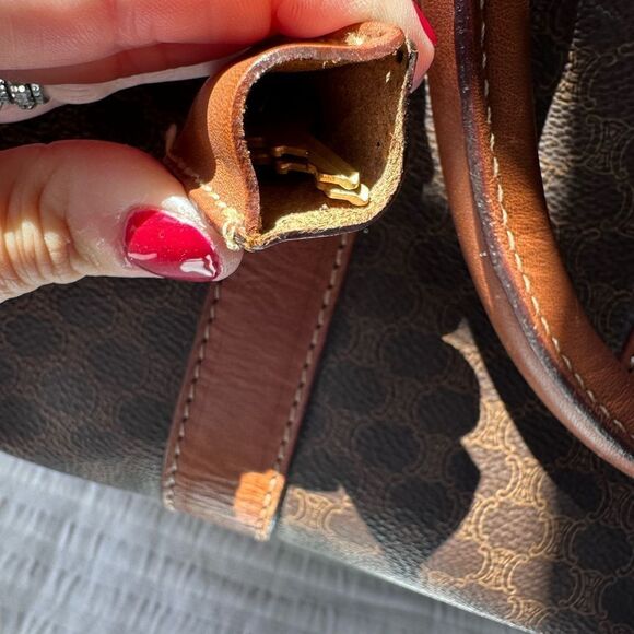 Authentic Vintage Celine Macadam Canvas Boston Travel Bag - Picture 9 of 16